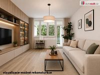 Světlý byt 2+1 k rekonsturkci, 62 m2 + 4 m2 lodžie, 1 .patro, OV, panel po rek. Praha 15 - Hostivař - 2
