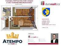 K pronájmu, byt 2+kk s lodžií a sklepem, ul. nám. Tomáše Bati, Sezimovo Ústí - 3