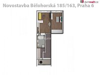 Světlý byt v novostavbě, 55 m2 + 5 m2 balkon, sklep, 2.patro / 3 NP, Praha 6 - Břevnov - 16