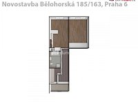 Světlý byt v novostavbě, 55 m2 + 5 m2 balkon, sklep, 2.patro / 3 NP, Praha 6 - Břevnov - 8
