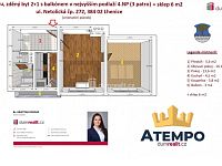 K pronájmu, zděný byt 2+1 s balkónem v nejvyšším podlaží + sklep, ul. Netolická čp. 272, Lhenice, okr. Prachatice - 2