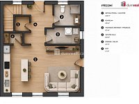 Prodej novostavby 4kk, Hory u Karlových Varů - Půdorys přízemí