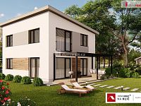 Novostavba RD 4+kk v centu Luhačovic o výměře 121 m2 s terasou, zahradou a parkovacím stáním.
