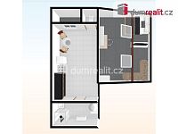 Světlý podkrovní byt 2+kk, 45 m2, 6.patro, OV, cihla, Praha 3 - 7