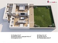 Moderní novostavba 2+kk se zahradou a terasou v rezidenci Nuselský Pivovar - 9