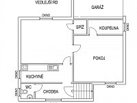 Prodej RD 2+1 se zahradou, s půdou a s podsklepením se 3 místnostmi a garáží, Poříčí nad Sázavou - 21