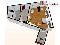 Světlý byt 1+kk/B s balkonem (27,8 m2 + 3 m2 balkon +  3,2 m2 sklep), 3.p (4NP), rezidence Veselská - 3 etapa, Praha 8 - Letňany - 10