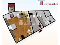 Světlý byt 1+kk/B s balkonem (27,8 m2 + 3 m2 balkon +  3,2 m2 sklep), 3.p (4NP), rezidence Veselská - 3 etapa, Praha 8 - Letňany - 11