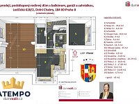 K prodeji, rodinný dům 4+1 s balkónem, zahrádkou a krytým parkovacím stáním, Ledčická 628/2, Dolní Chabry 184 00, Praha 8 - 5