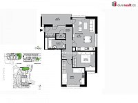 Světlý byt 3+kk, 76 m2 + 10 m2 lodžie, 1.patro, sklep, parking, novostavba, Libčičce nad Vltavou - 5