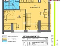 Pronájem 2+kk, 41m² P4-Krč, ul. Na Dvorcích, po kompletní rekonstrukci, klimatizace - 6