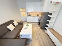 Pronájem bytu 2+kk 43 m2 P7 Holečovice po rekonstrukci zařízený cihla výtah