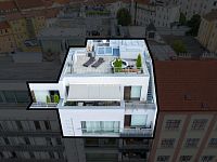 Prodej mezonetového bytu 4+kk/T, 237m², 6.p. a 7.p., Praha 3 - 11
