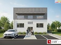 Novostavba RD 6+kk s komercí v centu Luhačovic o výměře 260 m2 s terasou, zahradou a parkovacím stáním.