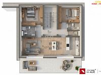 Novostavba RD 5+kk v centu Luhačovic o výměře 175 m2 s terasou, zahradou a parkovacím stáním. - 3