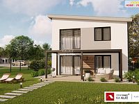 Novostavba RD 4+kk v centu Luhačovic o výměře 121 m2 s terasou, zahradou a parkovacím stáním. - 2