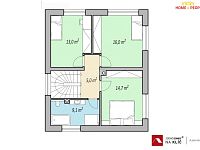 Novostavba RD 4+kk v centu Luhačovic o výměře 121 m2 s terasou, zahradou a parkovacím stáním. - 5