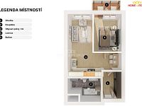 Byt 2+kk 45,1 m² v projektu Malý Háj, dům G4 - 10