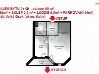 Podnájem bytu 2+kk/L, 69 m², U Hřiště, Velký Osek - 3