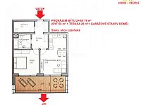 Pronájem bytu 2+KK/T 78 m² , Slaný, Lázeňská