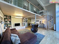 Pronájem, byt 3+KK, mezonet, 97 m2, terasa, garážové stání, Praha Libeň, ul. Novákových - 6