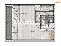 Pronájem bytu 2+kk s balkónem s výhledem do lesa, Praha 10 - 5