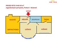 Prodej bytu 3+kk 64 m², Praha 6 - Bubeneč, ul. Jugoslávských partyzánů - 2