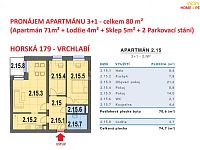 Pronájem Apartmánu 3+1 80 m², Horská , Vrchlabí