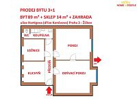 Prodej bytu 3+1 89 m², Hartigova - Praha 3 - 2