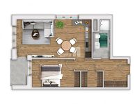 Prodej bytu v osobním vlastnictví 2+kk, 61 m2 + 25 m2 terasa Liberec, ul. Tovární - 3