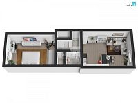 Prostorné 2+kk (52 m²) na Radlické: Město za dveřmi, absolutní klid v ložnici - 25