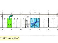 Pronájem kancelářských prostor 1.306 - Půdorys