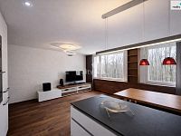   Designový byt 3+kk po kompletní rekonstrukci, 73,6 m2 v Průhonicích, kompletně zařízený - designové osvětlení značky Artemide