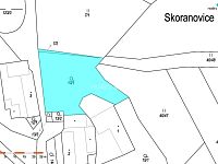 Prodej pozemku k výstavbě rodinného domu, 942m2, Skoranovice, Martinice u Onšova, okres Pelhřimov - 5