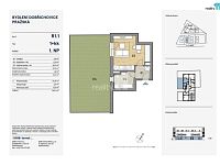 Pronájem bytu 1+kk/Z, 32 m2, novostavba, nezařízený, Dobřichovice - 11