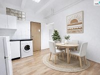 1+1, 24 m², Praha 10 – Vršovice - vizualizace