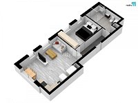 Pronájem bytu 2+kk, 56 m2, Praha 8 - 11