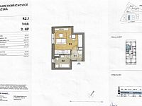 Pronájem bytu 1+kk, 32 m2, novostavba, nezařízený, Dobřichovice - 9