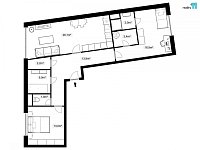 Pronájem bytu 3+kk, 96 m2 + 116 m2 terasa, Praha 8 - 15