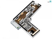 Pronájem bytu 3+kk, 96 m2 + 116 m2 terasa, Praha 8 - 16