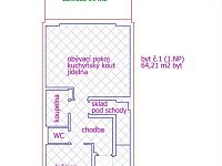 PRONÁJEM NOVÉHO BYTU 2+KK SE ZAHRADOU, ŠROUBÁRENSKÁ, ČB - PŮDORYS.jpg