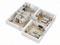 PRODEJ ZDĚNÉHO BYTU 2+1, NA LIBUŠI, BECHYNĚ - Půdorys3D.jpg