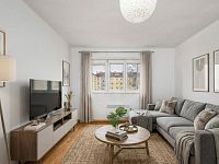 PRODEJ ZDĚNÉHO BYTU 2+1, NA LIBUŠI, BECHYNĚ - vizualizace obývacího pokoje