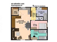 PRODEJ RODINNÉHO DOMU S GARÁŽÍ, POD KOPCEM, KŘEMŽE - PŮDORYS.jpg
