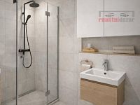 Prodej bytu 2+1, Brno - Lesná, ul. Šrámkova, 56 m2, lodžie, sklep, možná i koupě garáže - Vizualizace - návrh koupelny