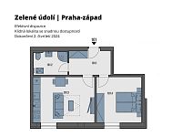 Investiční jednotka 2+kk u Prahy 6. Ihned k dispozici. Nyní se zimním bonusem 100 000 Kč. - Rezidence Zelené údolí Tuchoměřice. Developer GARTAL. Byt 101.jpg