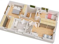 Moderní rodinný dům se zahradou v klidné lokalitě Prahy 10. - Signature Kolovraty. Developer GARTAL. Dům 145 - 3D půdorys - 2.NP.jpg