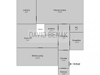 Prodej bytu 3+1, 290m od sjezdovky Portášky, 75,8 m2, Pec pod Sněžkou - Velká Úpa, okr. Trutnov. - Mapa bytu.jpg