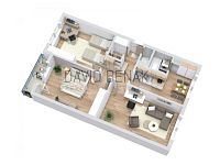 Pronájem bytu 3+1, 85 m2 s lodžií, Jungmannova ul., Pražské Předměstí, Hradec Králové. - 3D Floor Plan 2.jpg