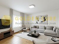 Vícegenerační rodinný dům 150m2, zahrada 461 m2, garáž, Přezletice, Praha - Východ - 09-Pokoj II a přízemí Vizualizace  Moderní.JPG